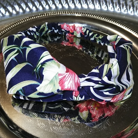 🌴🌺N 2 PIECE SET PALM LEAVES HEAD WRAP& SCRUNCHIE - Picture 4 of 6